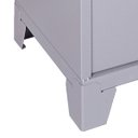 Ver imagem 4 de Armário Roupeiro De Aço Vestiário Academia 4 Portas Locker Cinza