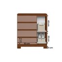 Ver imagem 3 de Cômoda Sapateira Olimpia Quarto com 4 Gavetas e 1 Porta Nogueira/capuccino
