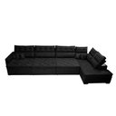 Ver imagem 6 de Sofá de Canto 4.80x2.36m Retrátil e Reclinável com Molas Cama inBox Platinum Direito Suede Preto