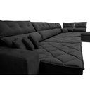 Ver imagem 5 de Sofá de Canto 4.80x2.36m Retrátil e Reclinável com Molas Cama inBox Platinum Direito Suede Preto