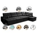 Ver imagem 3 de Sofá de Canto 4.80x2.36m Retrátil e Reclinável com Molas Cama inBox Platinum Direito Suede Preto