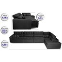 Ver imagem 2 de Sofá de Canto 4.80x2.36m Retrátil e Reclinável com Molas Cama inBox Platinum Direito Suede Preto