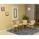 Ver imagem 3 de Conjunto de Mesa Dobrável Retrátil 120 x 75 Branca + 4 Cadeiras Slim - Nude