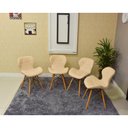 Ver imagem 4 de Conjunto de Mesa Dobrável Retrátil 120 x 75 Branca + 4 Cadeiras Slim - Nude