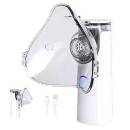 Nebulizador Inalador sem Fio Ultrassonico Silencioso Tratamento Respiratorio Criança Adulto Idoso In - 6