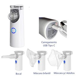 Nebulizador Inalador sem Fio Ultrassonico Silencioso Tratamento Respiratorio Criança Adulto Idoso In - 2