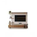 Ver imagem 2 de Home Istambul Painel para Tvs até 65 Polegadas 2 Portas Off White Perolizado Jequitiba Ripado