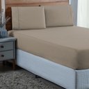 Ver imagem 3 de Jogo de Lençol Casal 300 Fios Ponto Palito 100% Algodão 3 Peças:avela