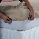 Ver imagem 5 de Jogo de Lençol Casal 300 Fios Ponto Palito 100% Algodão 3 Peças:avela