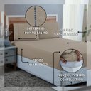 Ver imagem 7 de Jogo de Lençol Casal 300 Fios Ponto Palito 100% Algodão 3 Peças:avela