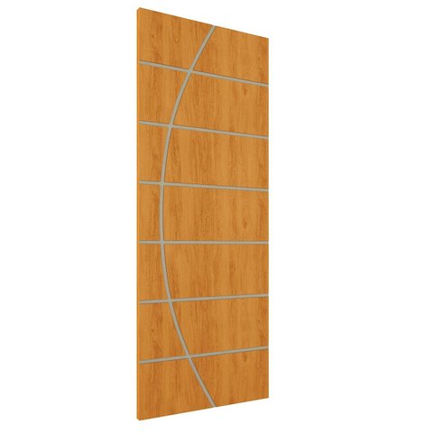 Kit 2 Portas de Madeira Frisada U.v 210cm X 90cm - R20c:cerejeira
