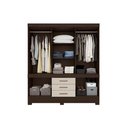 Ver imagem 4 de Guarda Roupa 10 Portas e 3 Gavetas c/ Espelho New Murano Amêndola/Off White - Demóbile