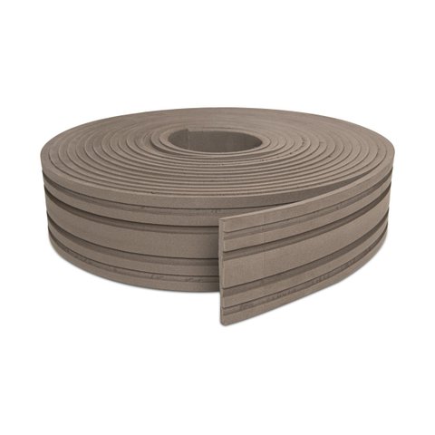 Roda Meio Boiserie Moldura Eva Autocolante 7cm 10 MT Marrom