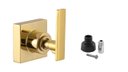 Ver imagem 2 de Kit 4 Acabamento para Registro Chuveiro Quadrado Alavanca Dourado Brilhante Banheiro Padrão Docol