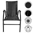 Ver imagem 2 de Conjunto de Mesa de Centro e 2 Cadeiras Ônix para Área Externa