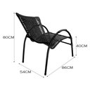 Ver imagem 5 de Conjunto de Mesa de Centro e 2 Cadeiras Ônix para Área Externa