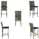 Ver imagem 5 de Mesa Bistrô e 2 Banquetas Roma Fendi Corda Náutica Estofado 10 Trama Original
