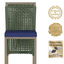 Ver imagem 3 de Mesa Bistrô e 2 Banquetas Roma Fendi Corda Náutica Estofado 10 Trama Original