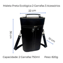 Ver mais imagens de Maleta Courino Porta 2 Garrafas Vinho Espumante + Acessórios