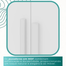 Guarda Roupas Casal 100% Mdf 6 Portas 5 Gavetas Moscou Ripado - Mais Móveis Neve - 7