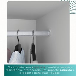 Guarda Roupas Casal 100% Mdf 6 Portas 5 Gavetas Moscou Ripado - Mais Móveis Neve - 9