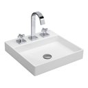 Ver imagem 2 de Cuba de Sobrepor Lavatório Quadrada com Mesa 40x40cm Branco - L.129.17