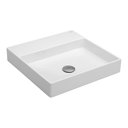 Ver imagem 1 de Cuba de Sobrepor Lavatório Quadrada com Mesa 40x40cm Branco - L.129.17