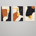 Ver mais imagens de Trio de Quadros Decorativos Formas Abstratas