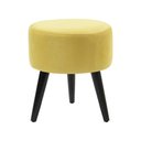 Ver imagem 1 de Puff Banco Luca em Tecido Suede - Amarelo