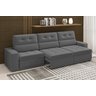 Sofá Roma Premium 2,30m Assento Retrátil/reclinável Suede Cinza Xflex Sofás - 1