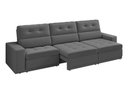 Ver imagem 3 de Sofá Roma Premium 2,30m Assento Retrátil e Reclinável Suede Cinza Xflex Sofás