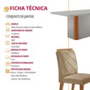 Ver imagem 6 de Mesa de Jantar Isadora com 4 Cadeiras Moderna Mobilia Turim 07/off//serig. Off com Vidro