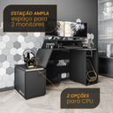 Ver imagem 7 de Mesa Gamer e EscritórioXT Racer Space Two 162,5cm Preto E Branco