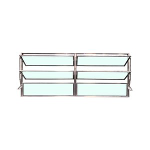 Vitro Basculante 2 Seções de Alumínio Brilhante 60x120