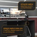 Ver imagem 5 de Mesa Gamer XT Racer Expert 3 Gavetas 1 Nicho 157cm Preto E Prata