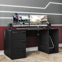 Ver imagem 1 de Mesa Gamer XT Racer Expert 3 Gavetas 1 Nicho 157cm Preto E Prata