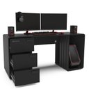 Ver imagem 2 de Mesa Gamer XT Racer Expert 3 Gavetas 1 Nicho 157cm Preto E Prata