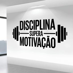 Adesivo de Parede Disciplina Supera Motivação:100 X 47 Cm - 1