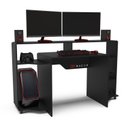 Ver imagem 2 de Mesa Gamer e Escritóro XT Racer Control 158cm Preto E Vermelho