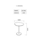 Ver imagem 3 de Mesa Lateral Monopé Orgânica 64x50cm