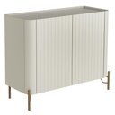 Ver imagem 1 de Aparador Buffet Sala de Jantar 2 Portas Brise Pés Industrial Dourado Naim I03 Luna - Lyam Decor