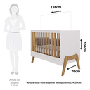 Ver imagem 2 de Kit Berço Guti Branco/Amêndoa + Colchão Orthoflex Infantil