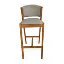 Ver imagem 4 de Kit 3 Banquetas Altas de Madeira Maciça Ana em Linho Premium Cor do Assento:bege Linho;cor da Estrut