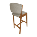 Ver imagem 5 de Kit 3 Banquetas Altas de Madeira Maciça Ana em Linho Premium Cor do Assento:bege Linho;cor da Estrut