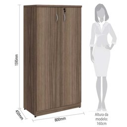 Armário de Escritório Alto 2 Portas com Chave Web30 G04 Málaga - Mpozenato - 4