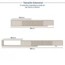 Ver imagem 5 de Rack Extensível Ripado com Painel TV 86 Polegadas Planejado 320x250cm Aruá CabeCasa MadeiraOriginals Off White