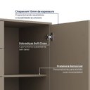 Ver imagem 5 de Kit Guarda Roupas 3 Portas e Cômoda Araçá CabeCasa MadeiraOriginals Cinza/Fendi