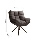 Ver imagem 3 de Poltrona Zara Giratória Yescasa