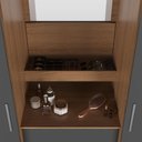 Ver imagem 6 de Guarda-roupa Italo Casal 2 Portas de Correr com Espelho Carvalho com Grafite