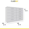 Cômoda Grande 10 Gavetas Quarto Casal 93 Cm MDP Branco - ClickLar - 3